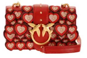 pinko MINI TORBA LOVE FULL LOVE Z APLIKOWANYMI SERCA